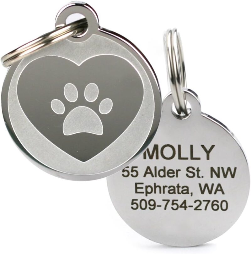 GoTags Dog ID Tags, Fun Playful Designs, Personalized Engraved Stainless-Steel Dog & Cat Pet Tags. - Image 2