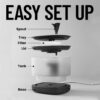 Veken Cat Water Fountain, 84oz/2.5L Automatic Pet Water Fountain Dog Water Dispenser with a Detachable Water Tank, Easy Cleaning for Cats, Dogs (Black) - Image 8