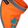 Orange Dog Bandana. Hi-Visibility Reflective Blaze Orange Velcro Bandana for Large and Small Pets. Safety Accessories for Walking, Camping, and Off Leash Exploration.