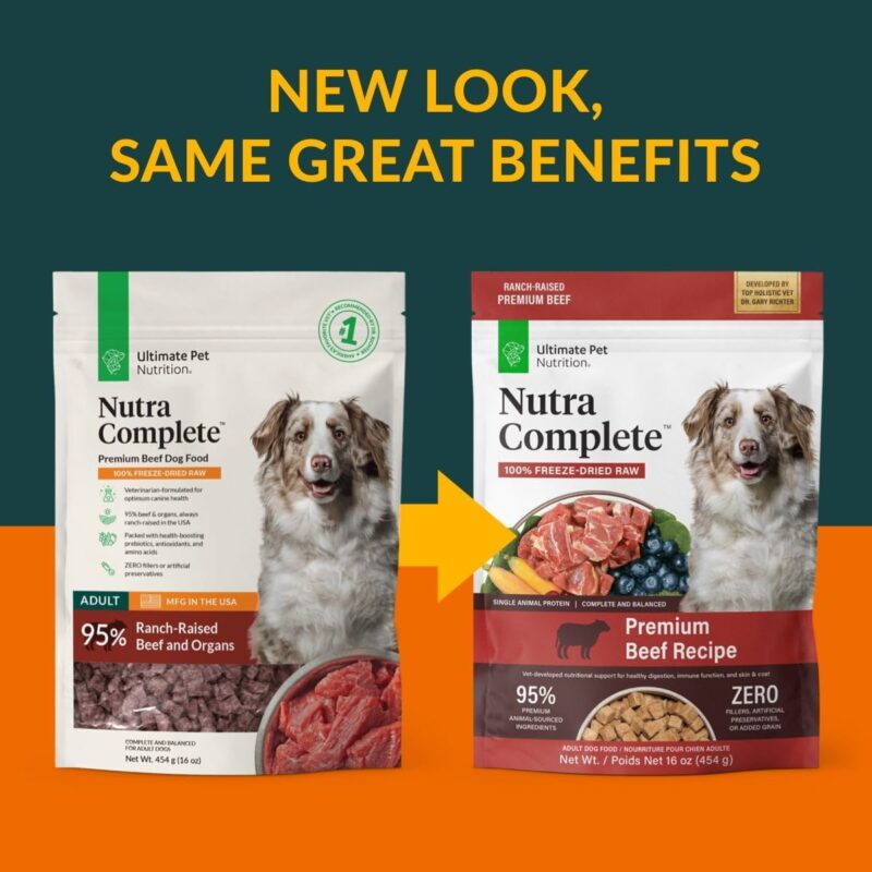 ULTIMATE PET NUTRITION Nutra Complete, 100% Freeze Dried Veterinarian Formulated Raw Dog Food with Antioxidants Prebiotics and Amino Acids (1 Pound, Beef) - Image 7
