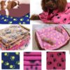 Pet Blanket for Cat & Dog Sleep Mat Bed Cover Soft Warm Blanket for Hamster Puppy and Other Animals (Medium, White+ Brown) - Image 5