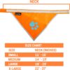 Orange Dog Bandana. Hi-Visibility Reflective Blaze Orange Velcro Bandana for Large and Small Pets. Safety Accessories for Walking, Camping, and Off Leash Exploration. - Image 2