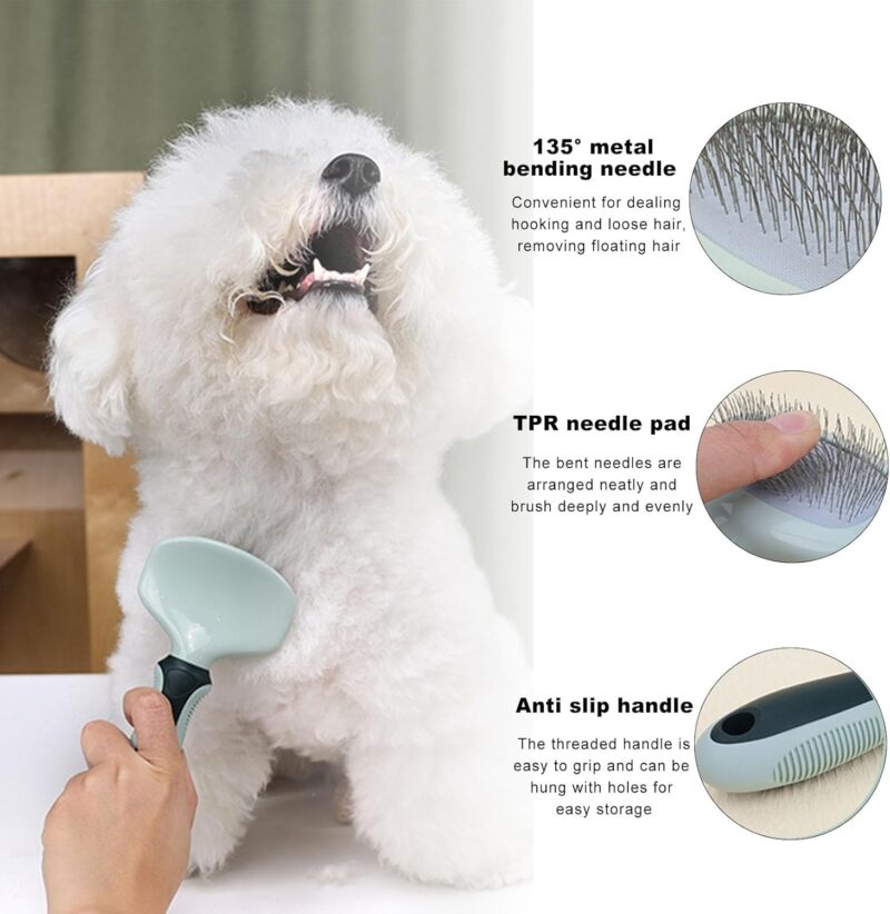 Pet Nail Clippers Trimmer and Grooming Kit, 8 Pieces Pet Grooming Kit - Dematting Comb,Slicker Brush,dog nail trimmer,collapsible bowl and dog toothbrush for Removing Knots and Hair for Dog,Cat - Image 5