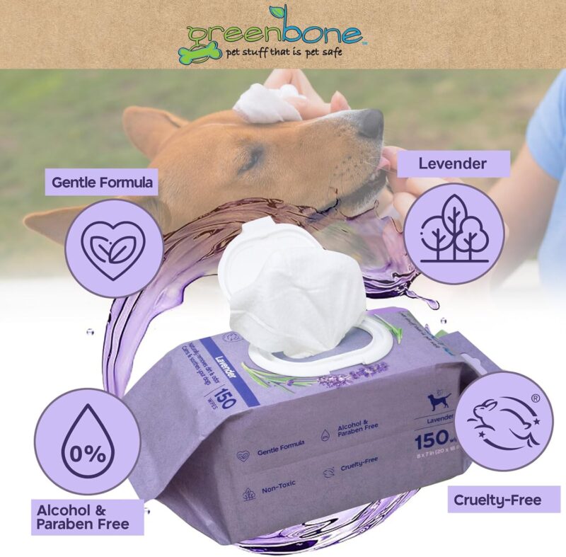 Calming Dog Wipes - Lavender Scented - 150 Wipes - Image 2
