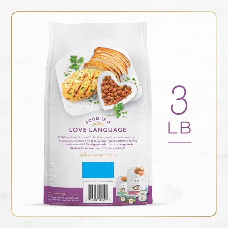 Purina Fancy Feast Dry Cat Food with Savory Farm-Raised Chicken and Turkey - 3 lb. Bag - Image 6