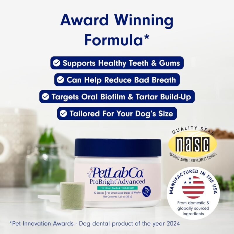 PetLab Co. ProBright Advanced Dental Powder - Dog Breath Freshener - Teeth Cleaning Made Easy – Targets Tartar & Bad Breath - Formulated for Small Dogs - Image 4