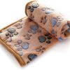 Pet Blanket for Cat & Dog Sleep Mat Bed Cover Soft Warm Blanket for Hamster Puppy and Other Animals (Medium, White+ Brown) - Image 3