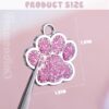 Framendino, 60 Pack Personalized Dog Tags Blank Pet ID Tags Paw Shape Custom Glitter Pet Tag Cute Metal Cat DIY Engraved Puppy Name Dogs Pets Tag Stamping Laser Blanks Pendant Charm for Jewelry Making - Image 2
