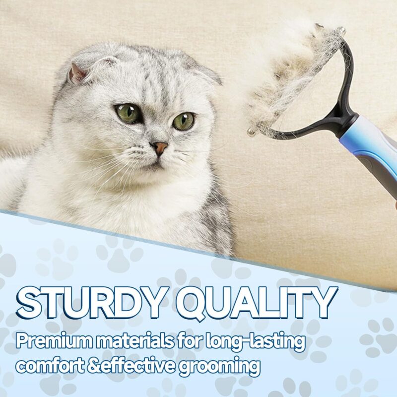 Double-Sided Ultra Wide Pet Grooming Brush - Shedding Tool with Metal Bottom Comb for Dog/Cat Hair Removal - Image 3