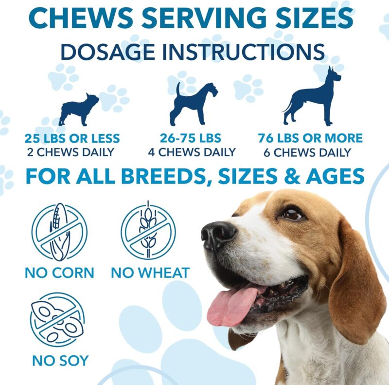Hemp Calming Chews for Dogs with Anxiety and Stress - Dog Calming Treats - Dog Anxiety Relief - Storms, Barking, Separation - Valerian - Hemp Oil - Calming Treats for Dogs - Made in USA - 120 Chews - Image 4