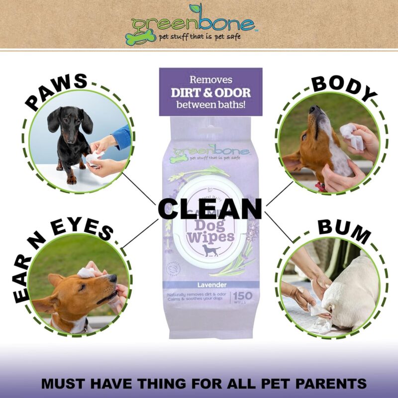 Calming Dog Wipes - Lavender Scented - 150 Wipes - Image 3