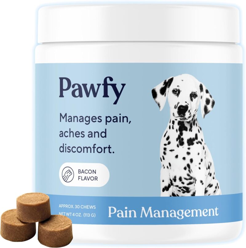 Pawfy Dog Pain Relief Anti Inflammatory | Joint Supplement for Dogs - Ideal for Senior & Large Dogs | Natural Hip & Joint Care Support | Dog Arthritis Pain Relief | Fast-Acting 30 Soft Chews