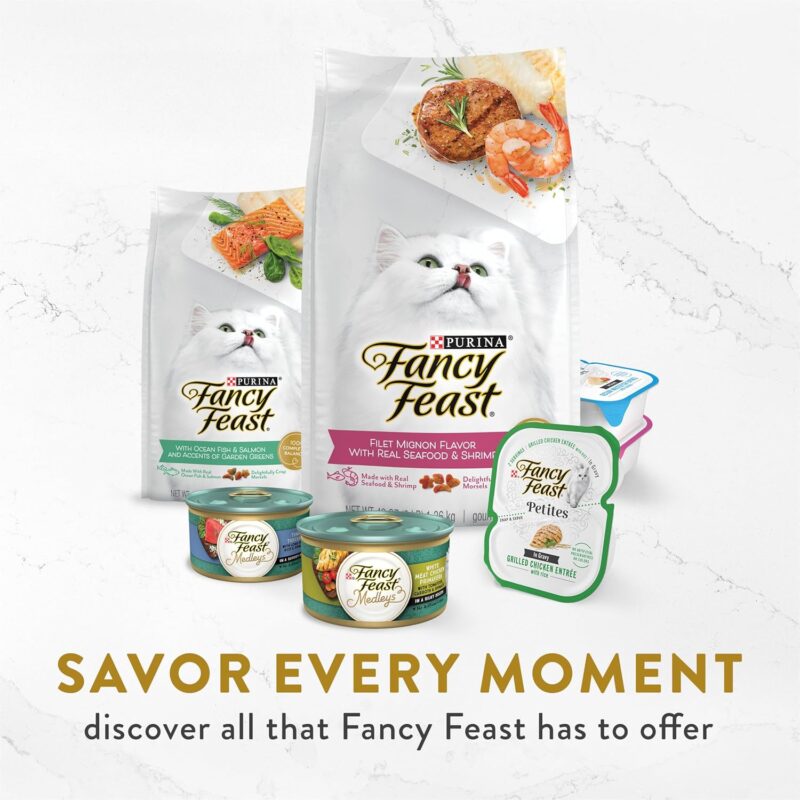 Purina Fancy Feast Appetizers Lickable Grain Free Wet Cat Food Topper White Meat Chicken and Flaked Tuna Appetizer - (Pack of 10) 1.1 oz. Trays - Image 6