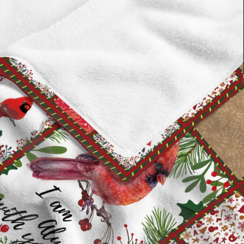 Northern Cardinal Christmas Blanket with You Red Throw Blanket for Couch Weighted Soft Fleece Blanket Christmas Decorations Pets (40"X30") - Image 6